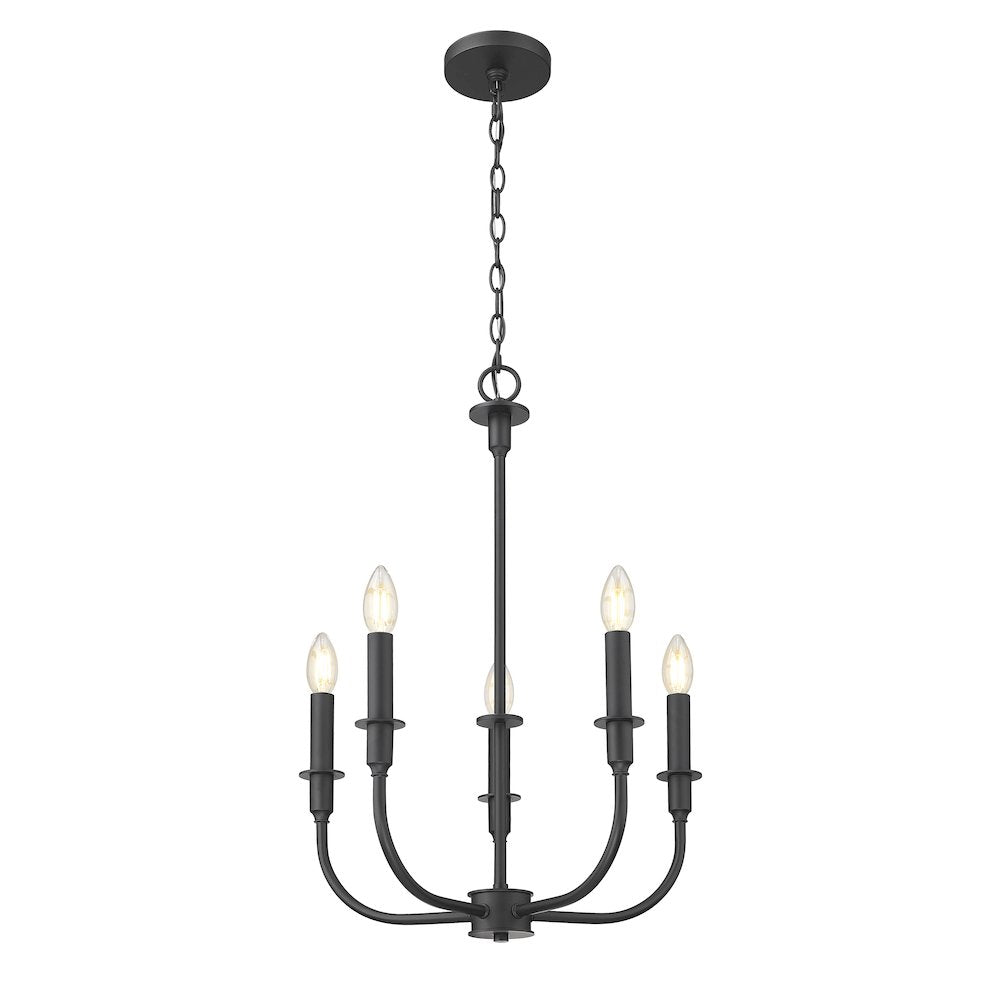 Tova 5 Light Matte Black Chandelier