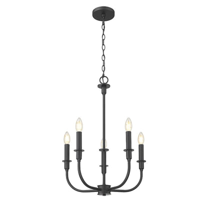 Tova 5 Light Matte Black Chandelier