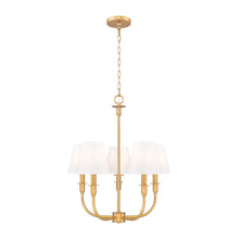 Tova 5 Light Rubbed Brass Chandelier