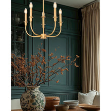 Tova 5 Light Rubbed Brass Chandelier