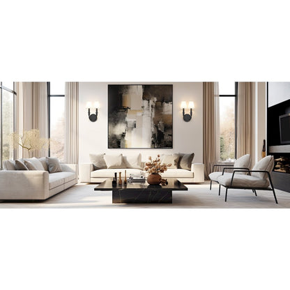 Tova 2 Light Matte Black Wall Sconce