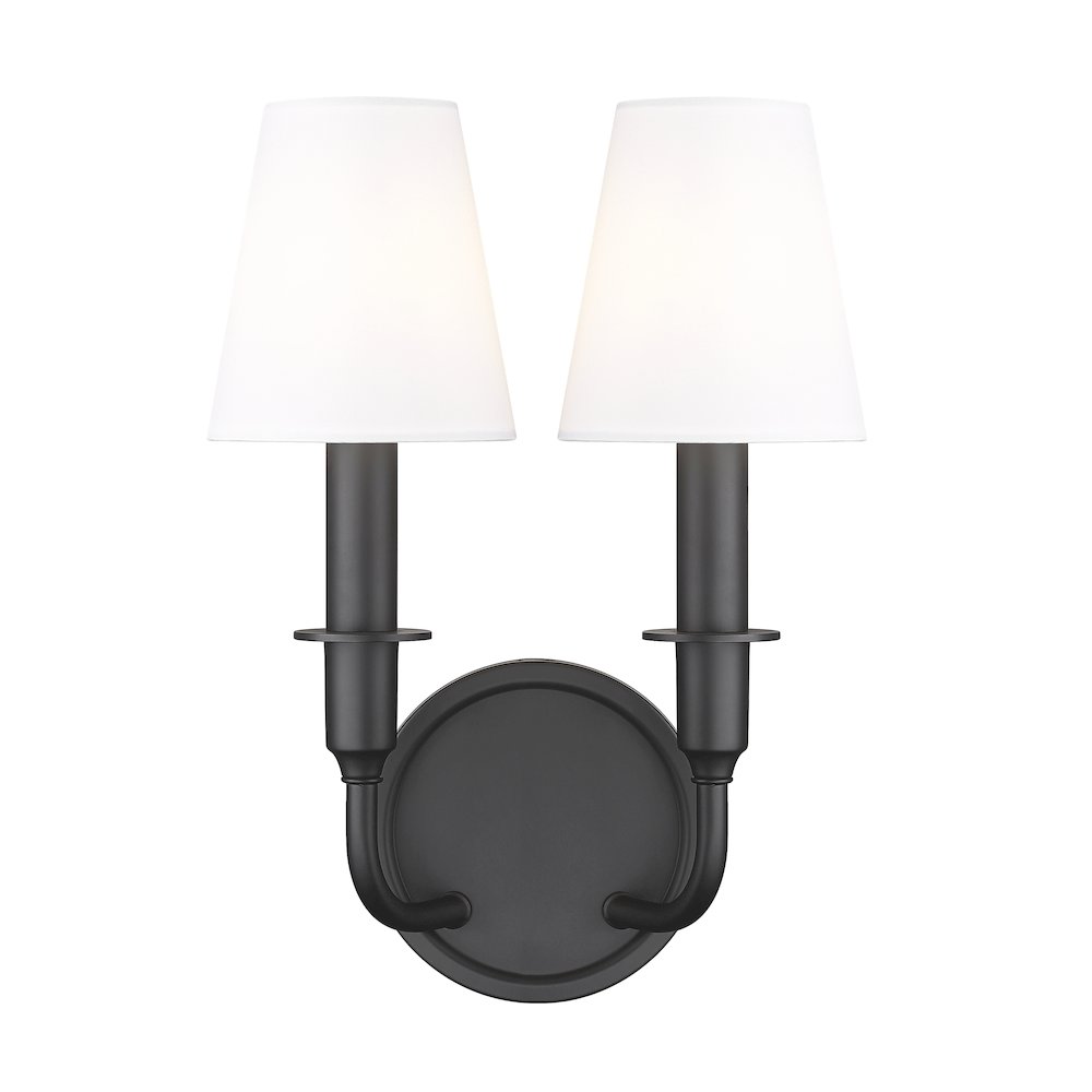 Tova 2 Light Matte Black Wall Sconce