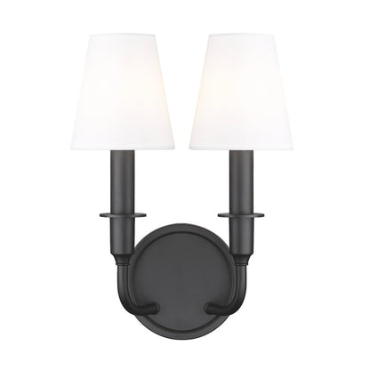 Tova 2 Light Matte Black Wall Sconce
