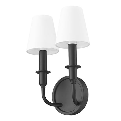 Tova 2 Light Matte Black Wall Sconce