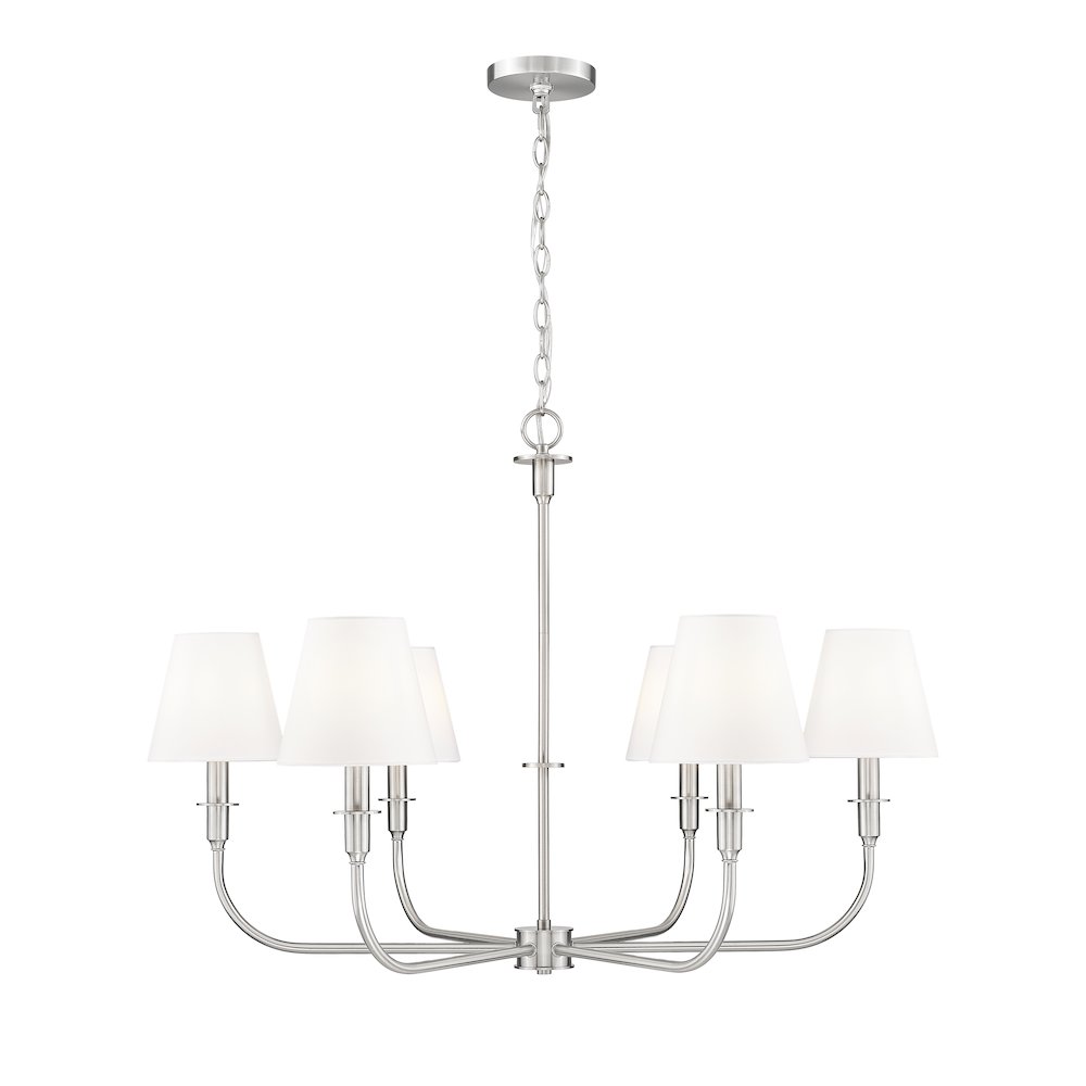 Tova 6 Light Brushed Nickel Chandelier