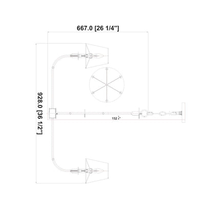 Tova 6 Light Brushed Nickel Chandelier