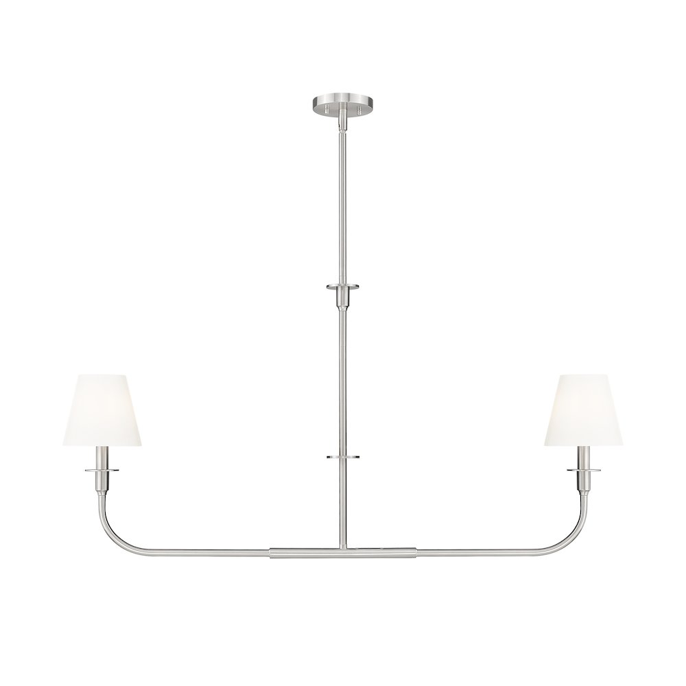 Tova 2 Light Brushed Nickel Linear Chandelier