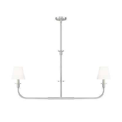 Tova 2 Light Brushed Nickel Linear Chandelier