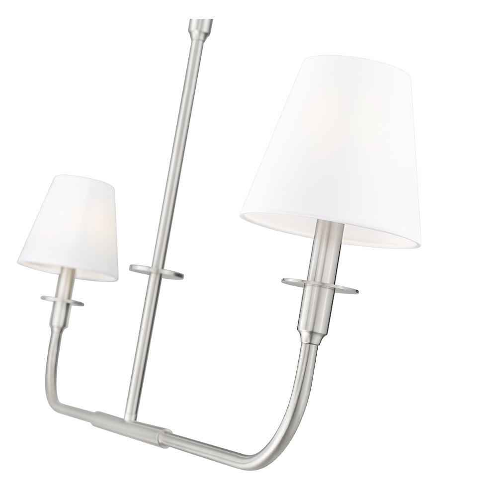 Tova 2 Light Brushed Nickel Linear Chandelier