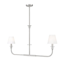 Tova 2 Light Brushed Nickel Linear Chandelier
