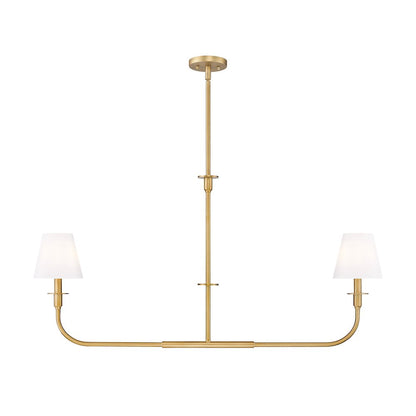 Tova 2 Light Rubbed Brass Linear Chandelier