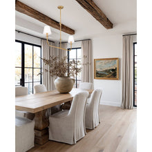 Tova 2 Light Rubbed Brass Linear Chandelier