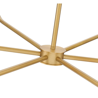Tova 6 Light Rubbed Brass Chandelier