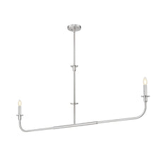 Tova 2 Light Brushed Nickel Linear Chandelier
