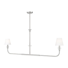 Tova 2 Light Brushed Nickel Linear Chandelier