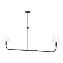 Tova 2 Light Matte Black Linear Chandelier