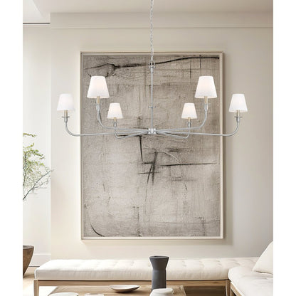 Tova 6 Light Brushed Nickel Chandelier