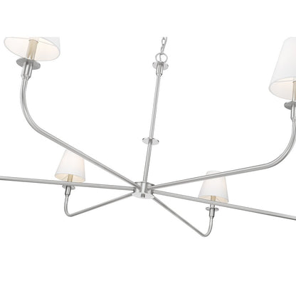 Tova 6 Light Brushed Nickel Chandelier