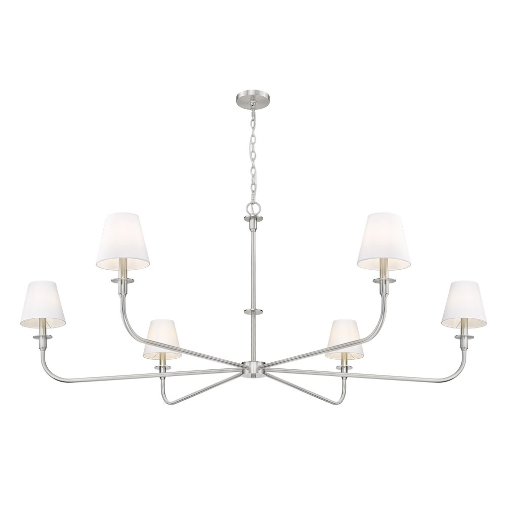Tova 6 Light Brushed Nickel Chandelier