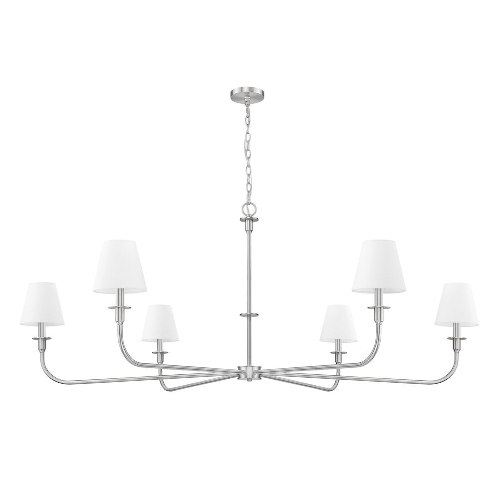 Tova 6 Light Brushed Nickel Chandelier