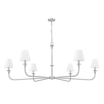 Tova 6 Light Brushed Nickel Chandelier