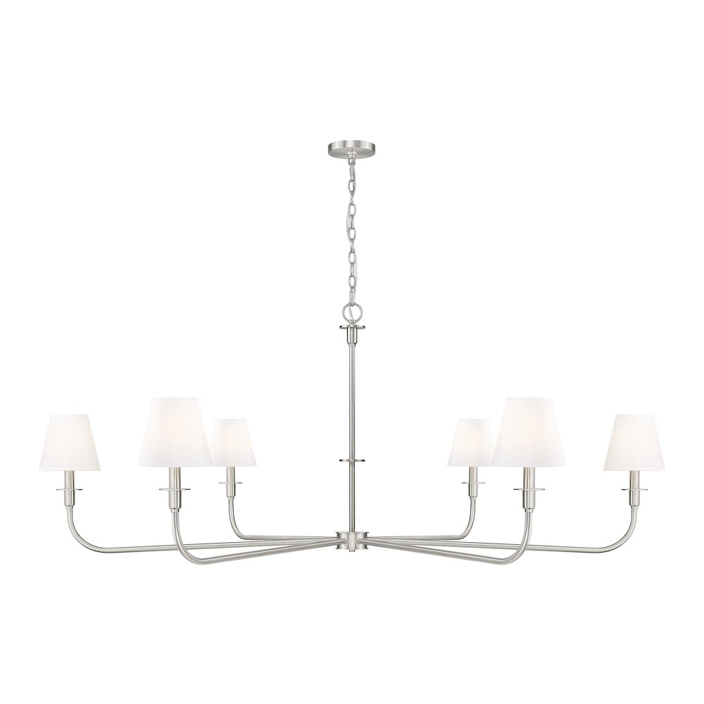 Tova 6 Light Brushed Nickel Chandelier