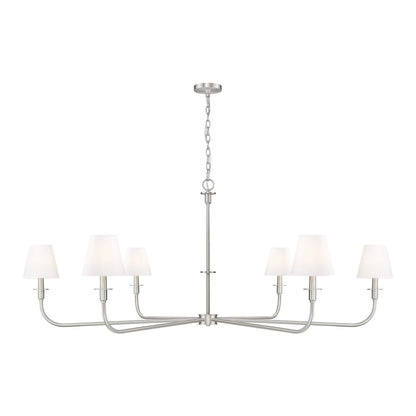 Tova 6 Light Brushed Nickel Chandelier