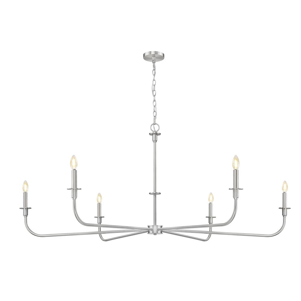Tova 6 Light Brushed Nickel Chandelier