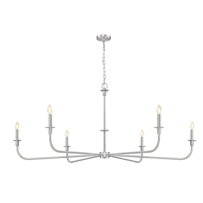Tova 6 Light Brushed Nickel Chandelier