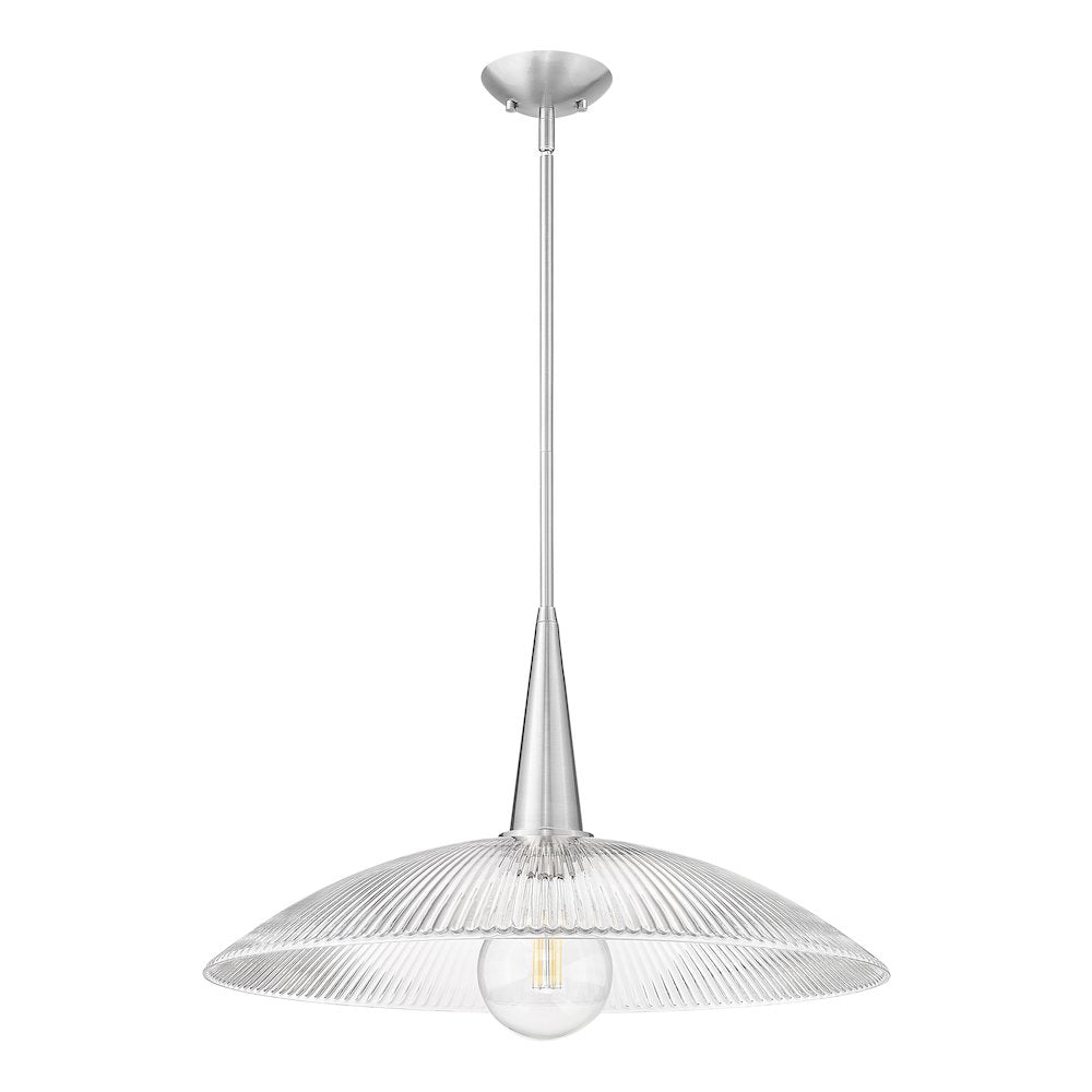 Lunelle 1 Light Brushed Nickel Pendant