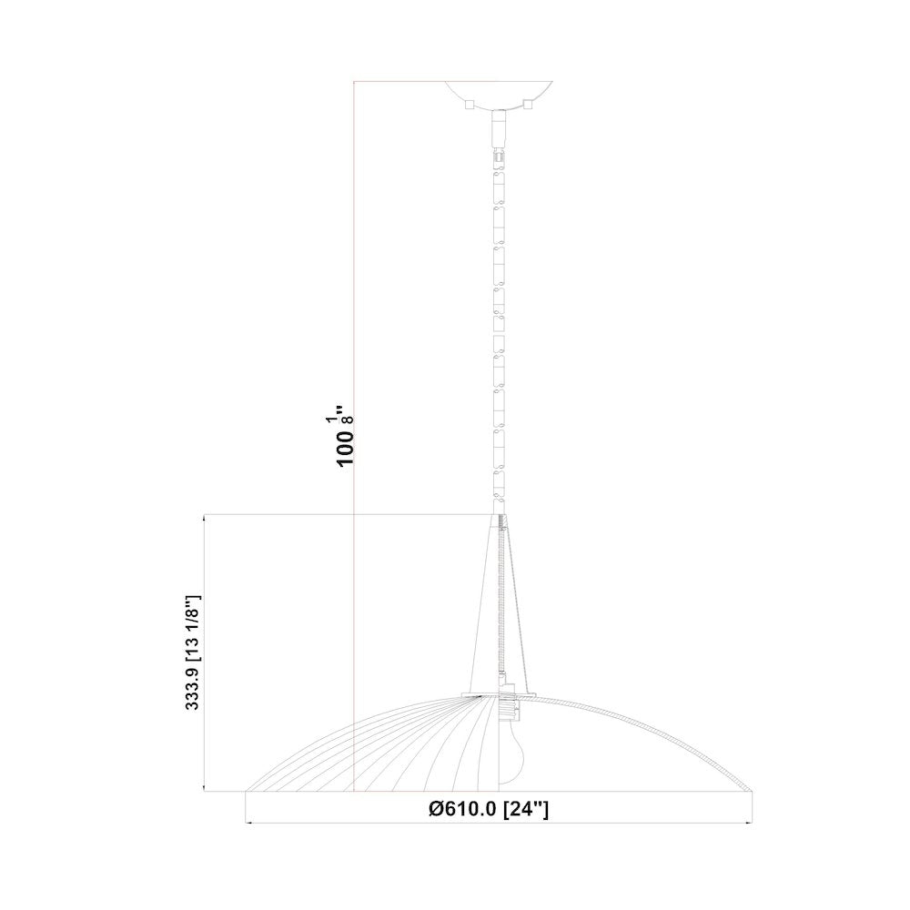 Lunelle 1 Light Matte Black Pendant