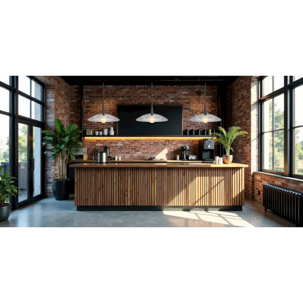 Lunelle 1 Light Matte Black Pendant
