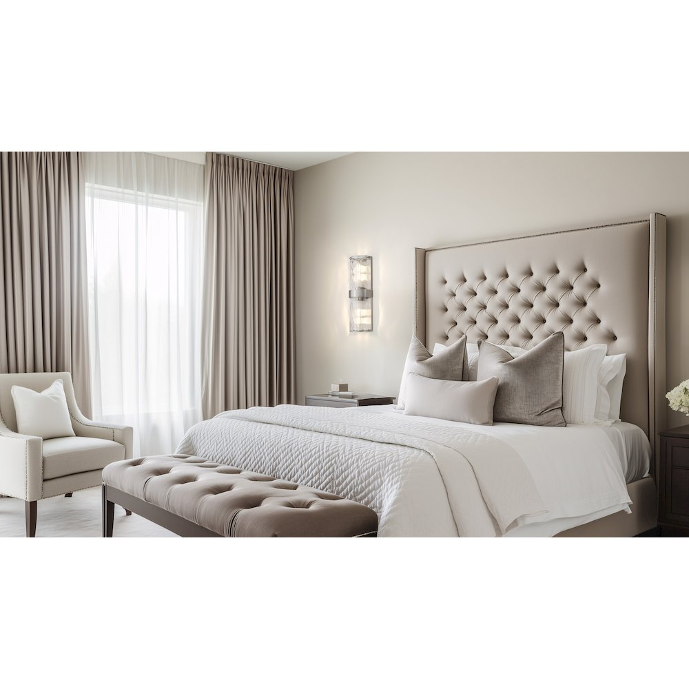 Meridian 2 Light Brushed Nickel Wall Sconce