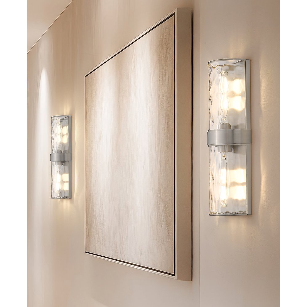 Meridian 2 Light Brushed Nickel Wall Sconce