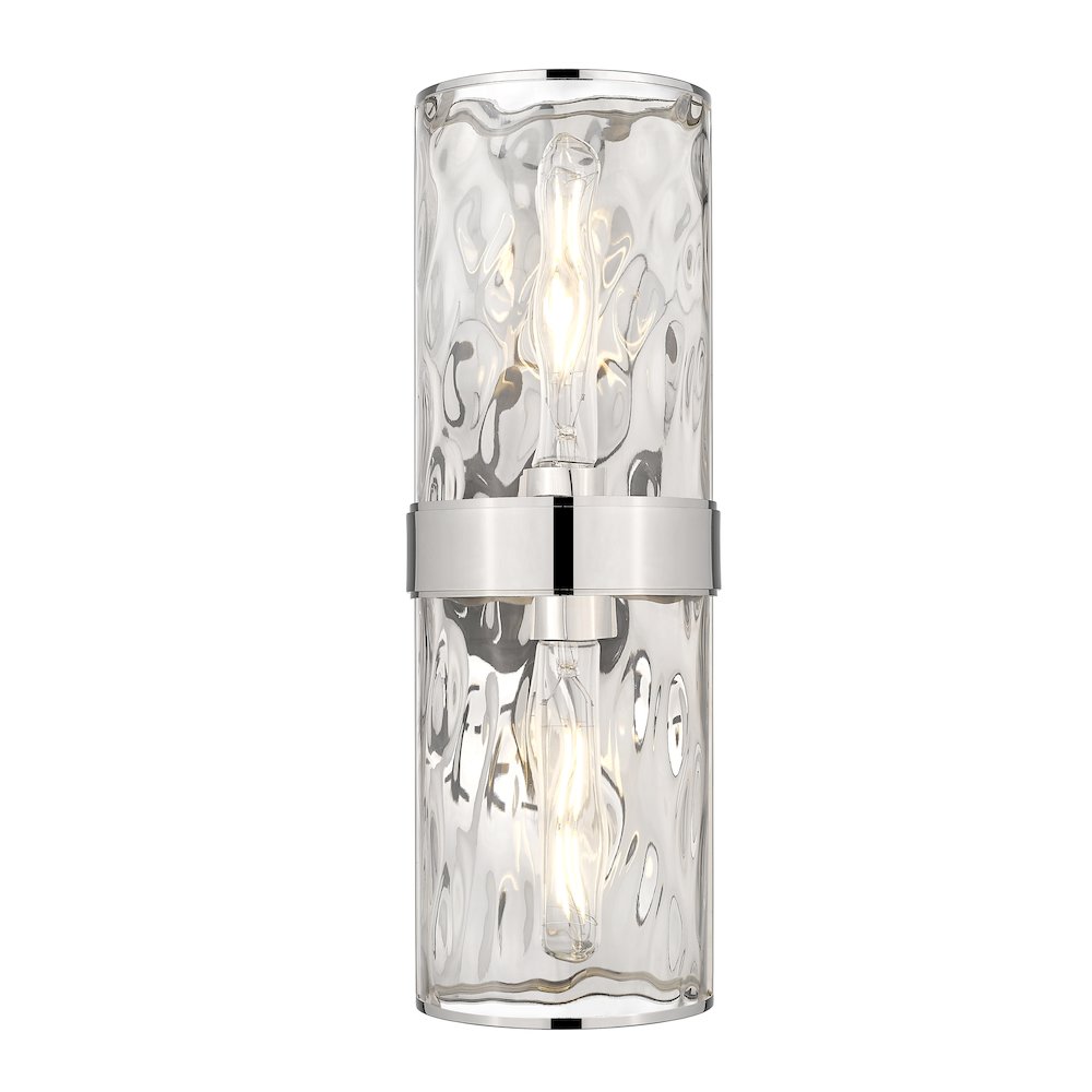 Meridian 2 Light Polished Nickel Wall Sconce