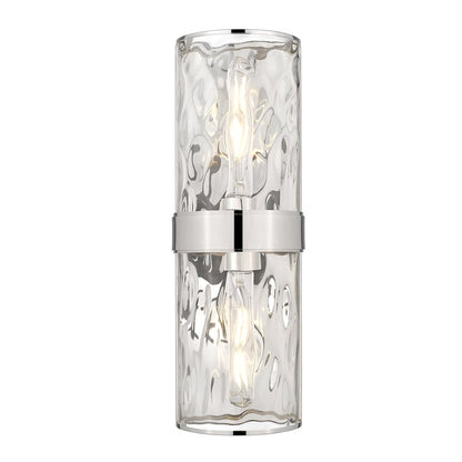 Meridian 2 Light Polished Nickel Wall Sconce