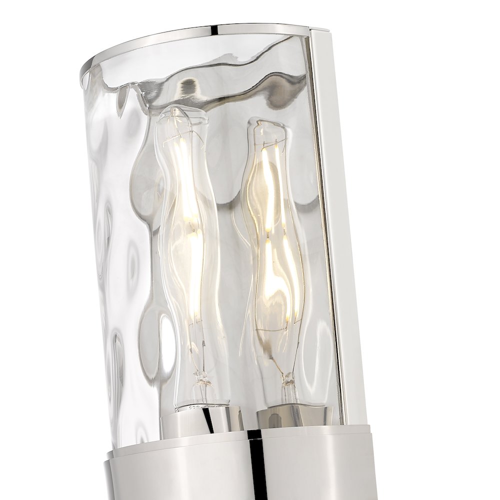 Meridian 2 Light Polished Nickel Wall Sconce