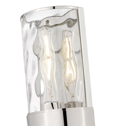 Meridian 2 Light Polished Nickel Wall Sconce