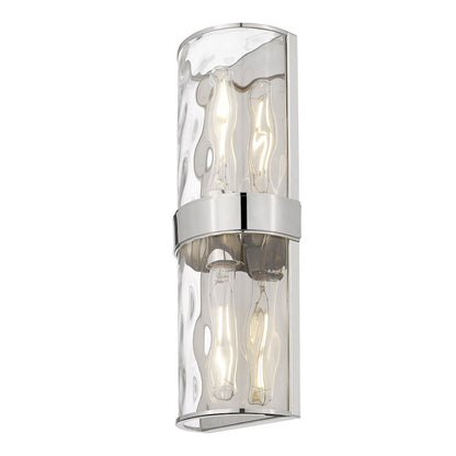 Meridian 2 Light Polished Nickel Wall Sconce