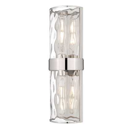 Meridian 2 Light Polished Nickel Wall Sconce