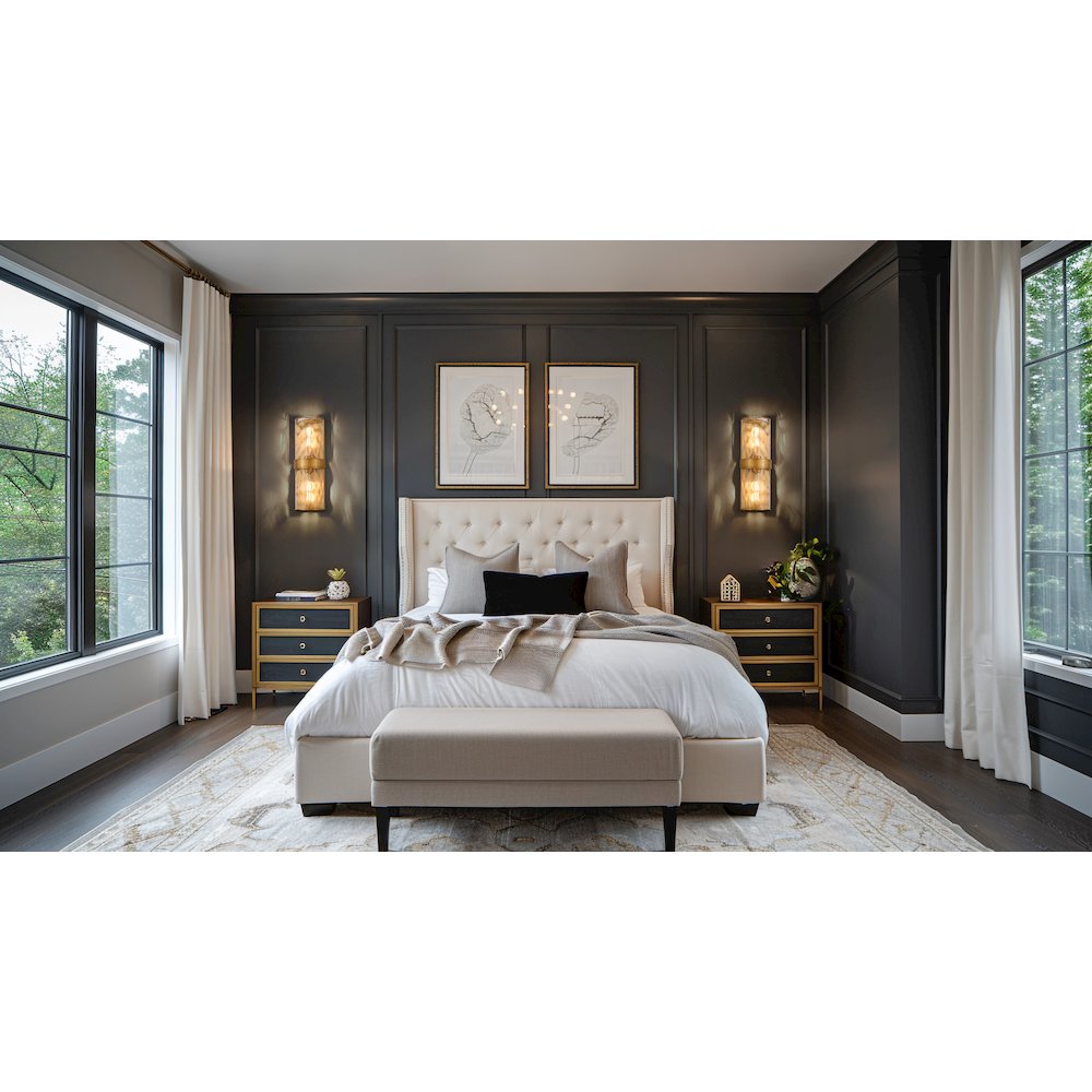 Meridian 2 Light Rubbed Brass Wall Sconce