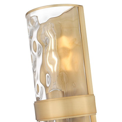 Meridian 2 Light Rubbed Brass Wall Sconce