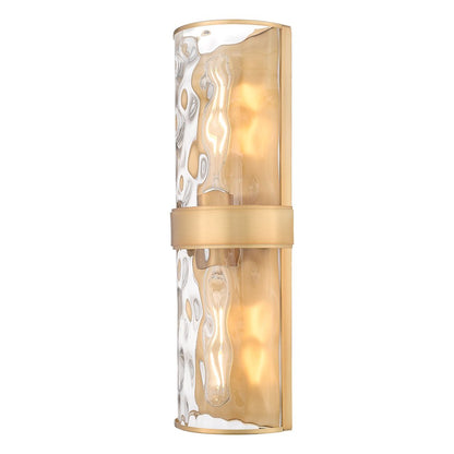 Meridian 2 Light Rubbed Brass Wall Sconce