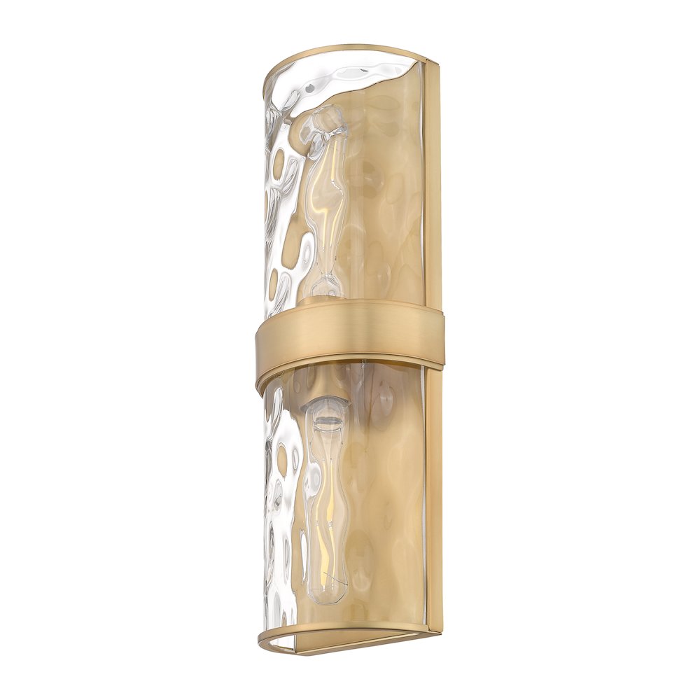 Meridian 2 Light Rubbed Brass Wall Sconce