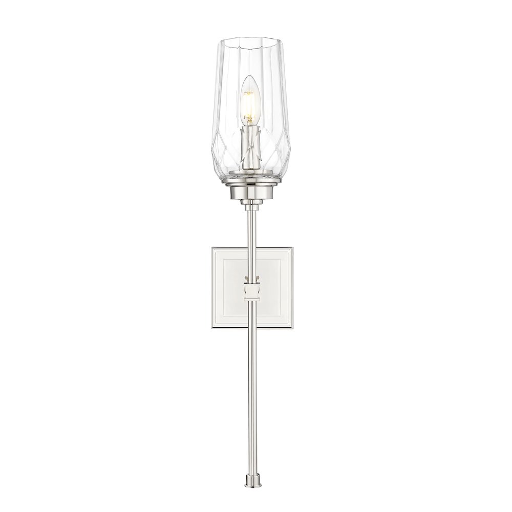 Z-Lite 1 Light Wall Sconce, Polished Nickel