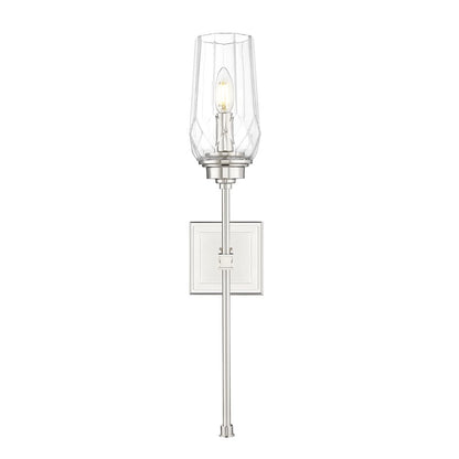 Z-Lite 1 Light Wall Sconce, Polished Nickel