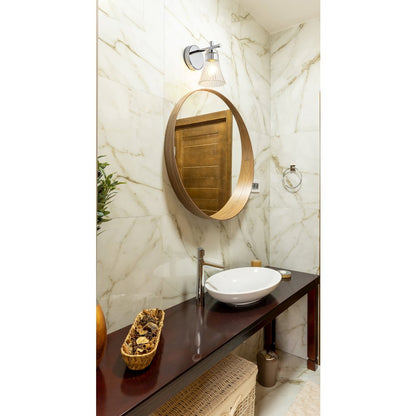 Z-Lite Belle 1 Light Wall Sconce in Chrome color, Steel frame