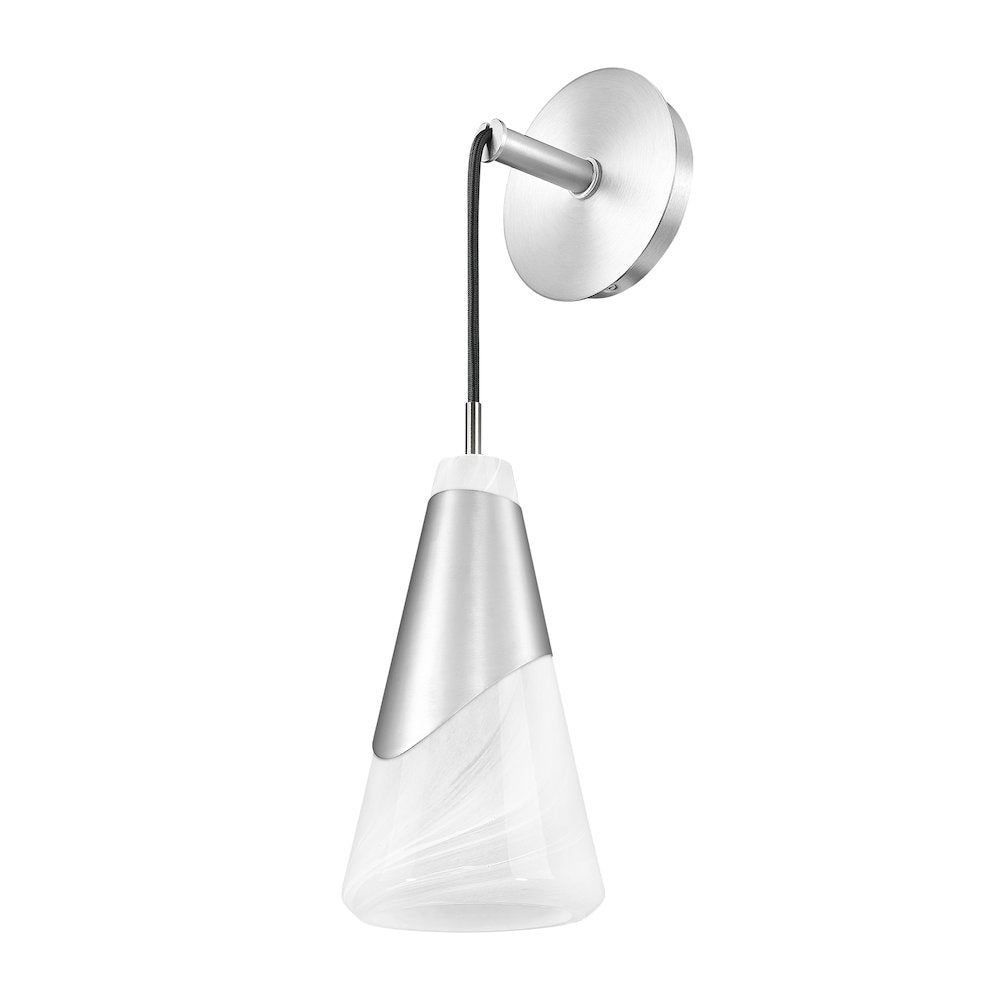 Z-Lite Aimie 1 Light Wall Sconce, Brushed Nickel