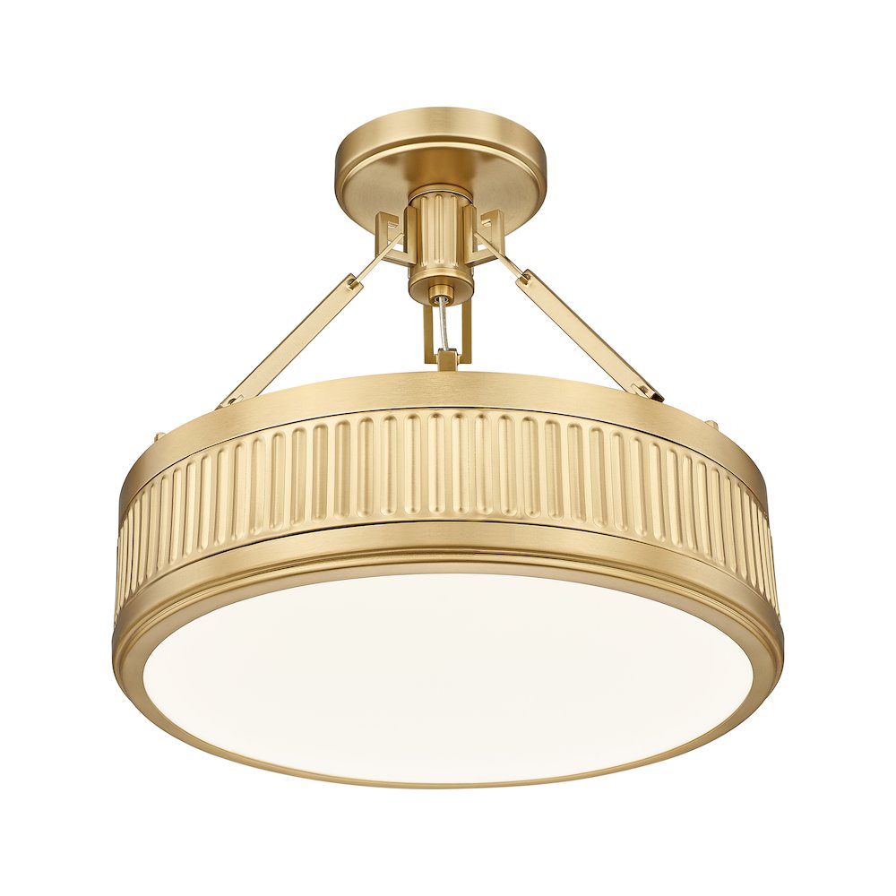 Z-Lite 1 Light Semi Flush Mount, Modern Gold