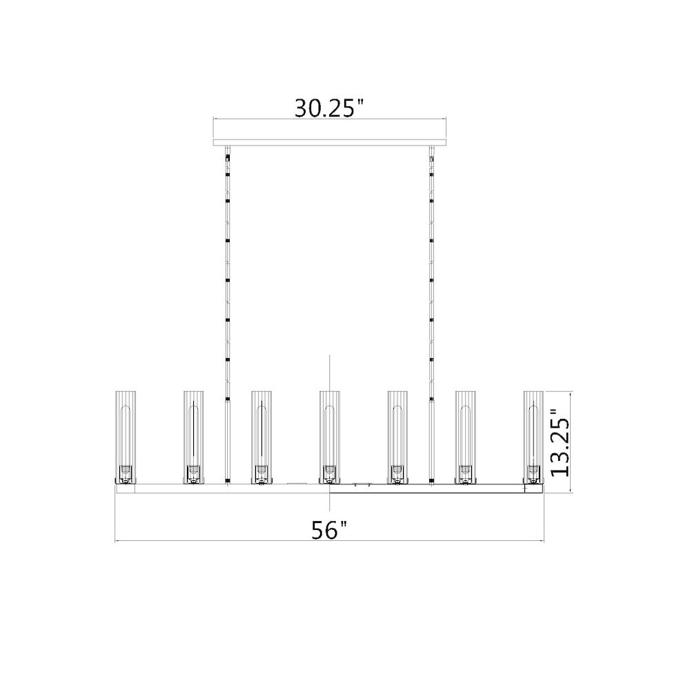 Z-Lite 9 Light Linear Chandelier
